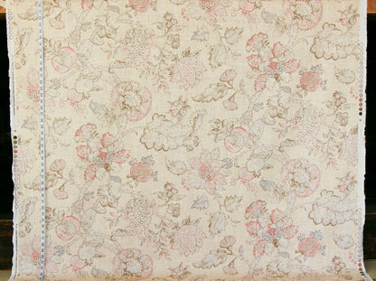 Pink Indienne Fabric Pastel  Watercolor