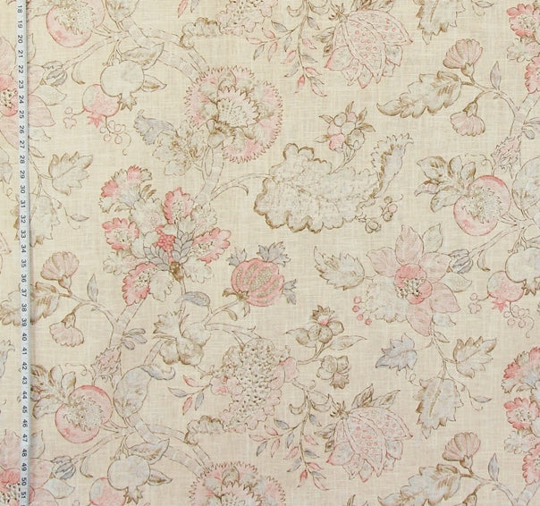 Pink Indienne Fabric Pastel  Watercolor