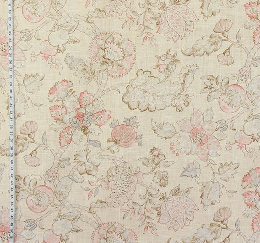 Pink Indienne Fabric Pastel  Watercolor