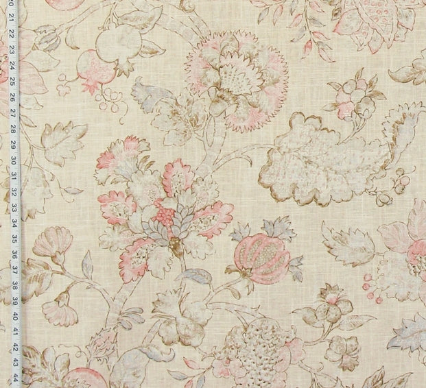Pink Indienne Fabric Pastel  Watercolor