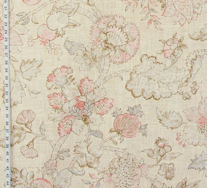 Pink Indienne Fabric Pastel  Watercolor