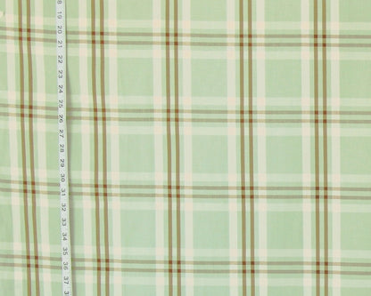 Green Plaid Fabric - Seaglass Sage