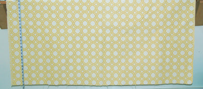 Yellow lattice fabric woven upholstery : 27" Remnant