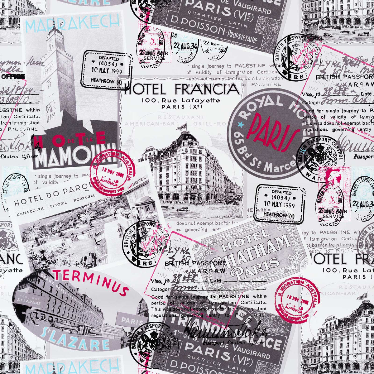 Retro Paris travel vintage postcard posters Italy France Wallpaper
