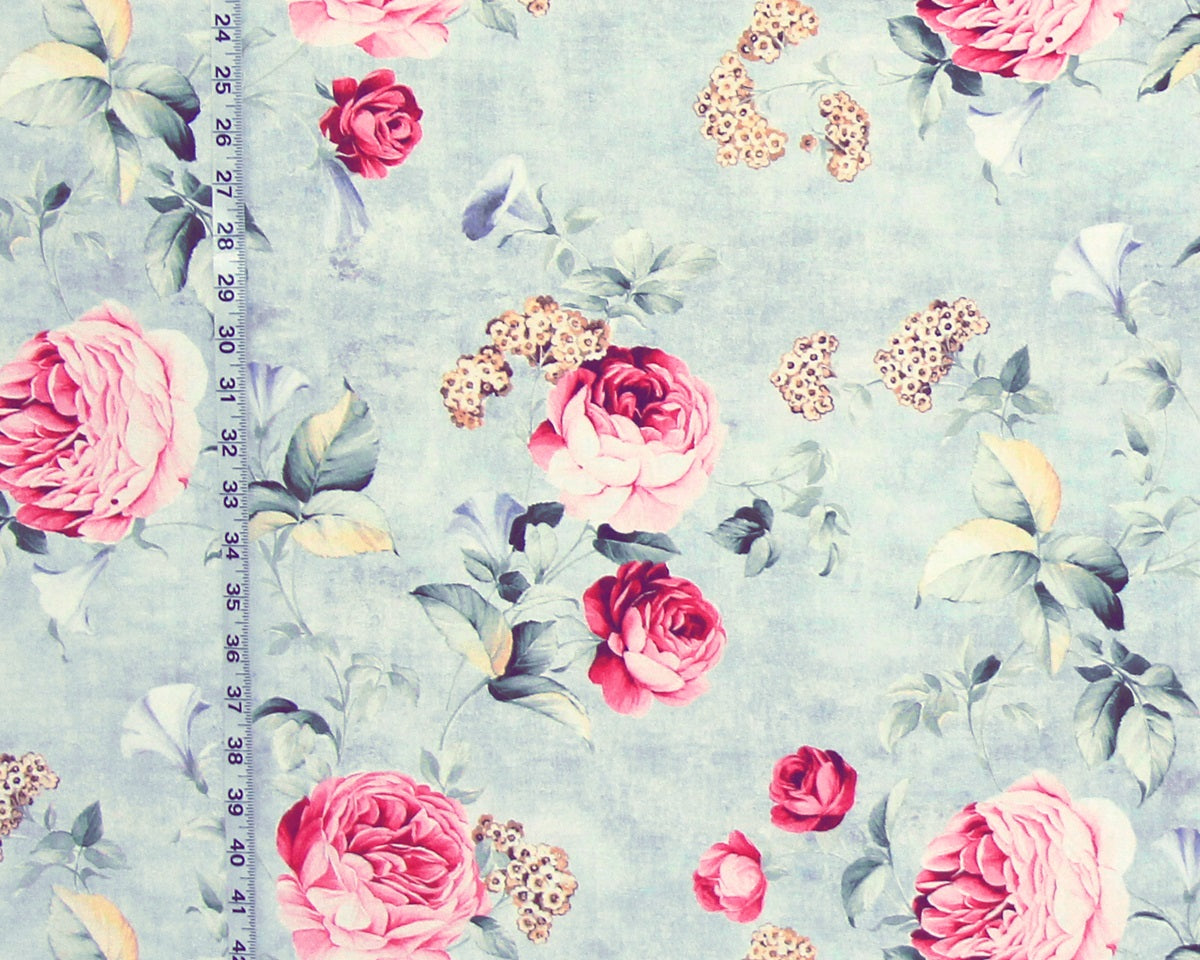 Rose morning glory fabric French home decorating material