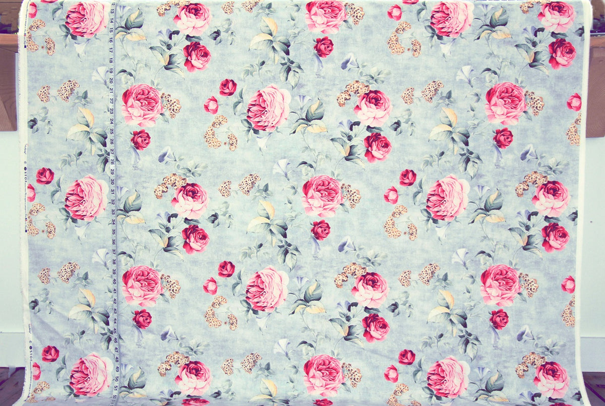 Rose morning glory fabric French home decorating material