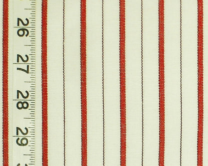 Red ticking stripe fabric berry : 1yd-24" Remnant