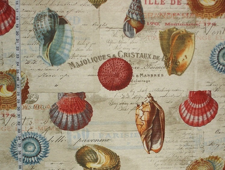 Shell Fabric French Letters Document Print Travel