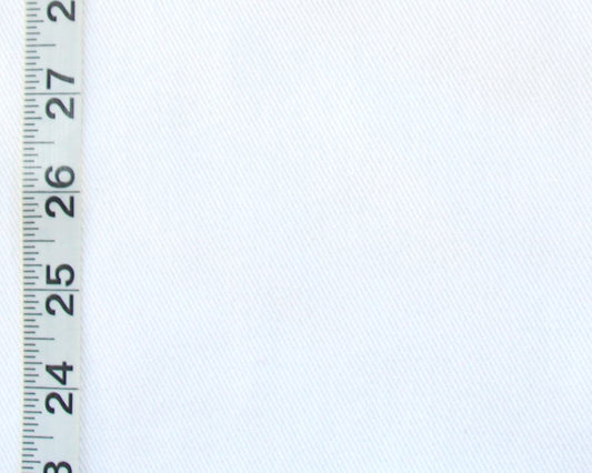 Solid white twill fabric