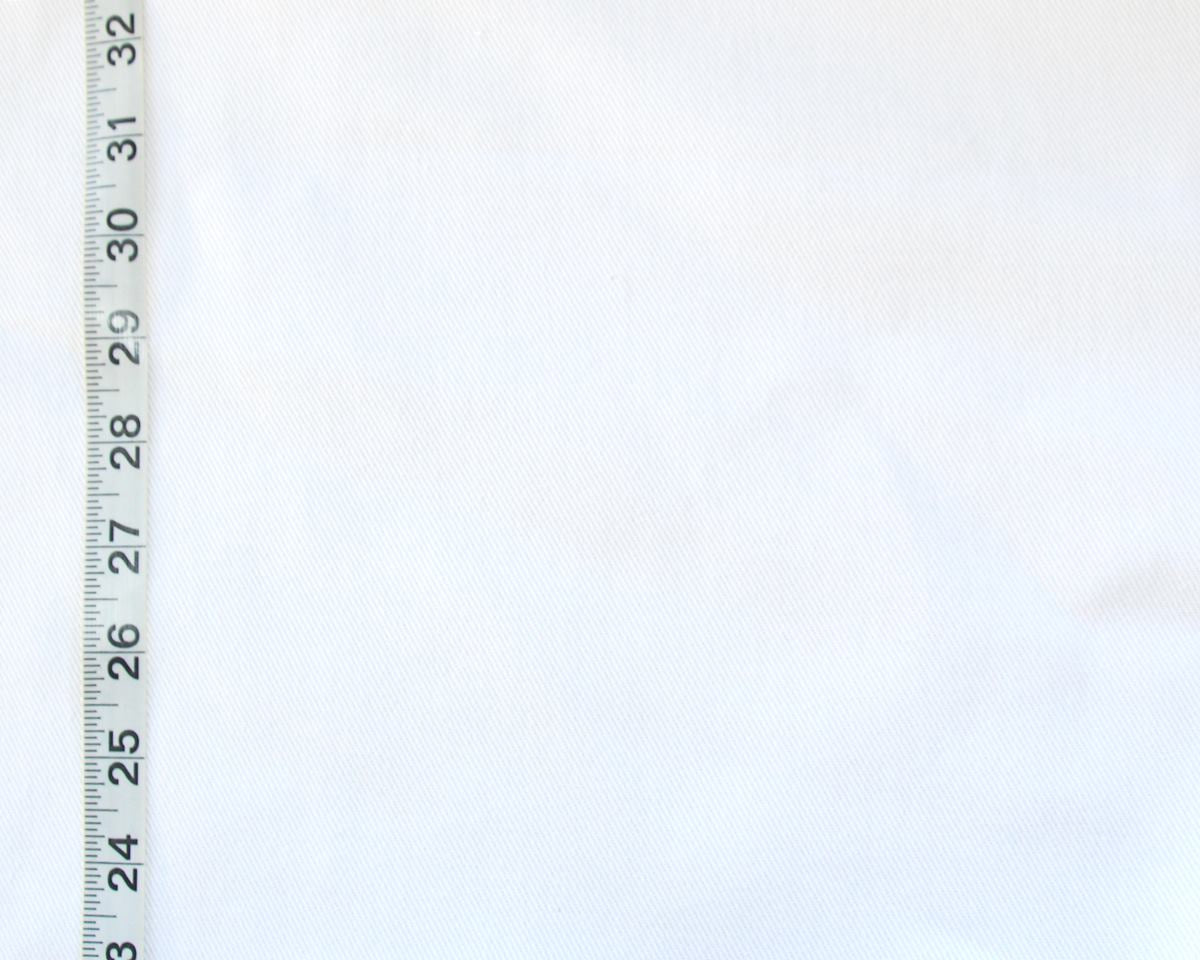 Solid white twill fabric