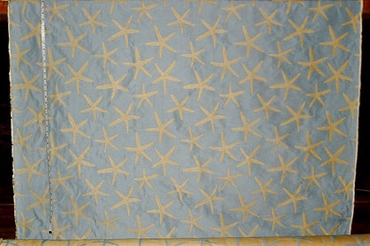 Blue Starfish Fabric Sea Star Upholstery Pastel