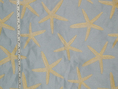 Blue Starfish Fabric Sea Star Upholstery Pastel