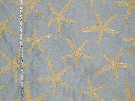 Blue Starfish Fabric Sea Star Upholstery Pastel