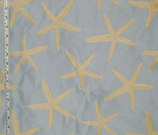Blue Starfish Fabric Sea Star Upholstery Pastel