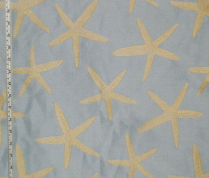 Blue Starfish Fabric Sea Star Upholstery Pastel