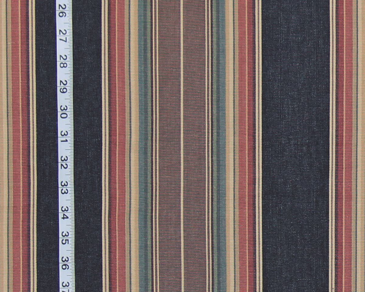 Southwestern striped fabric black terracotta