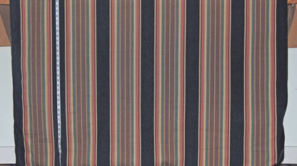 Southwestern striped fabric black terracotta