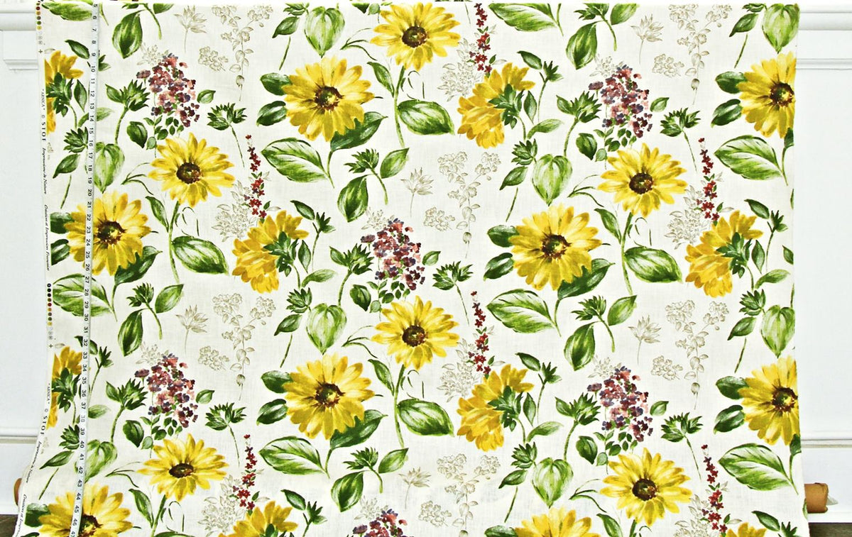 Sunflower fabric summer floral