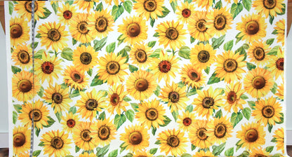 Sunflower fabric yellow summer floral