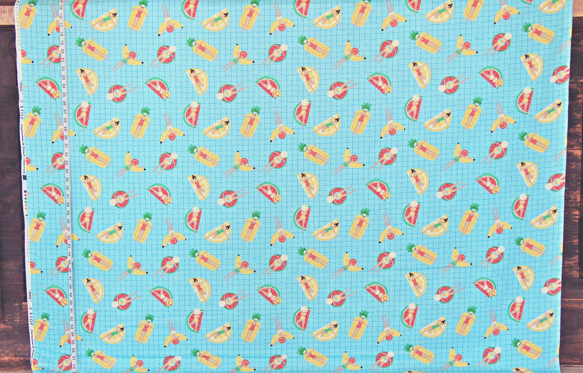 Retro girly fabric summer swimming pool floating mattresses