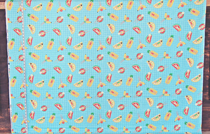 Retro girly fabric summer swimming pool floating mattresses