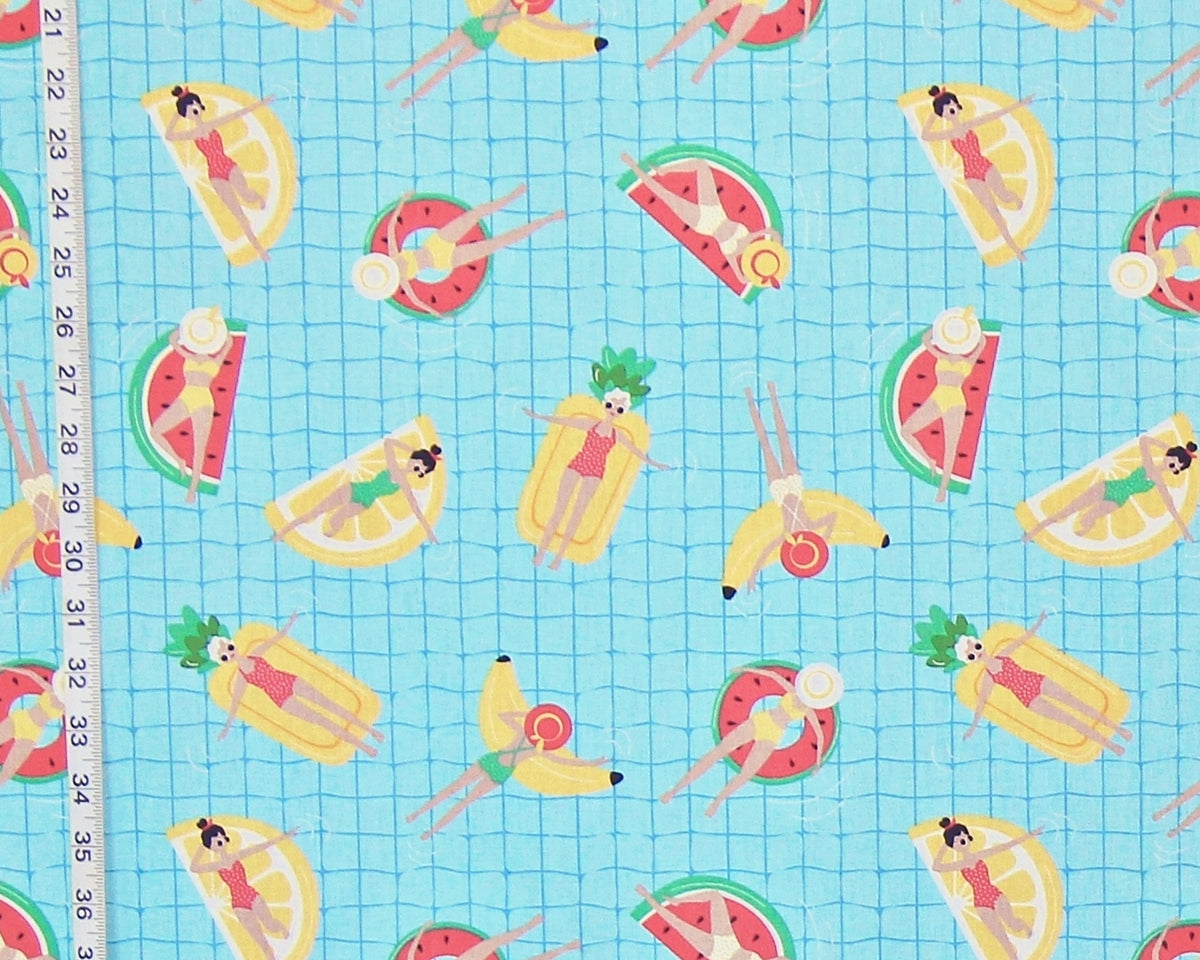 Retro girly fabric summer swimming pool floating mattresses