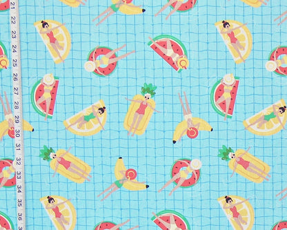 Retro girly fabric summer swimming pool floating mattresses