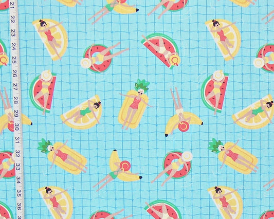 Retro girly fabric summer swimming pool floating mattresses