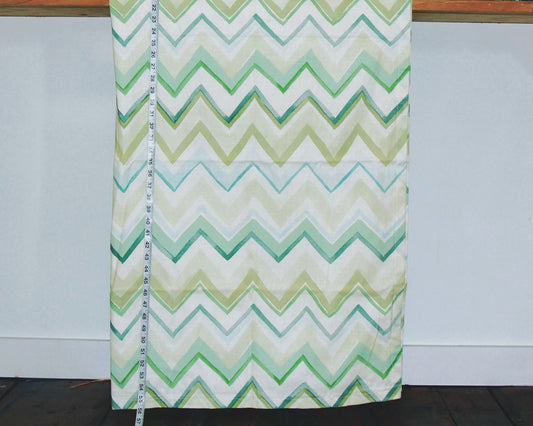 Green chevron stripe tablecloth table cloth 82 1/2" L x 51" W