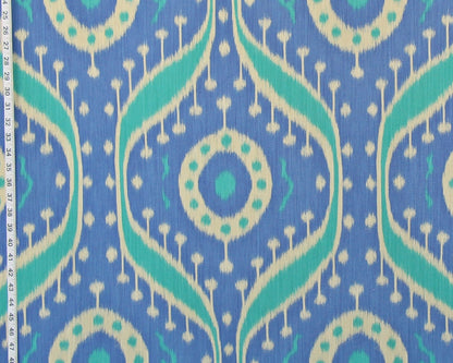 Clarence House Fabric - Tribal Aqua, Blue, Purple, Ikat, Linen, Tagore