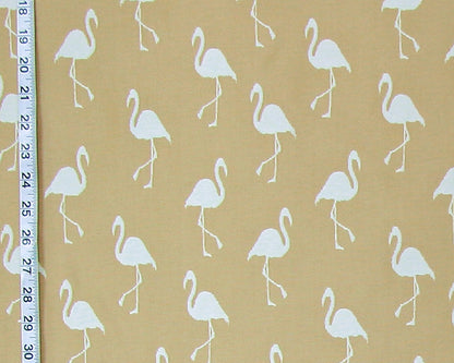 Outdoor retro neutral tan flamingo fabric reversible upholstery