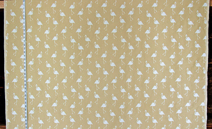 Outdoor retro neutral tan flamingo fabric reversible upholstery