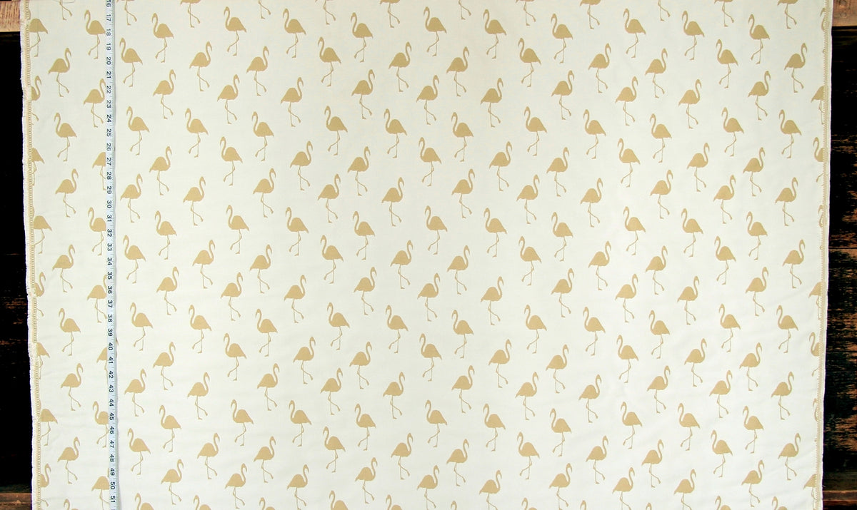Outdoor retro neutral tan flamingo fabric reversible upholstery