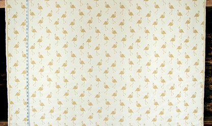 Outdoor retro neutral tan flamingo fabric reversible upholstery