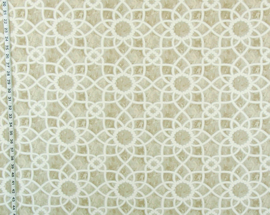 Brown Lattice Scroll Fabric Trellis Tile Watercolor
