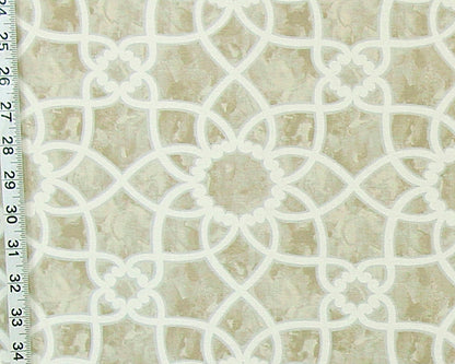 Brown Lattice Scroll Fabric Trellis Tile Watercolor