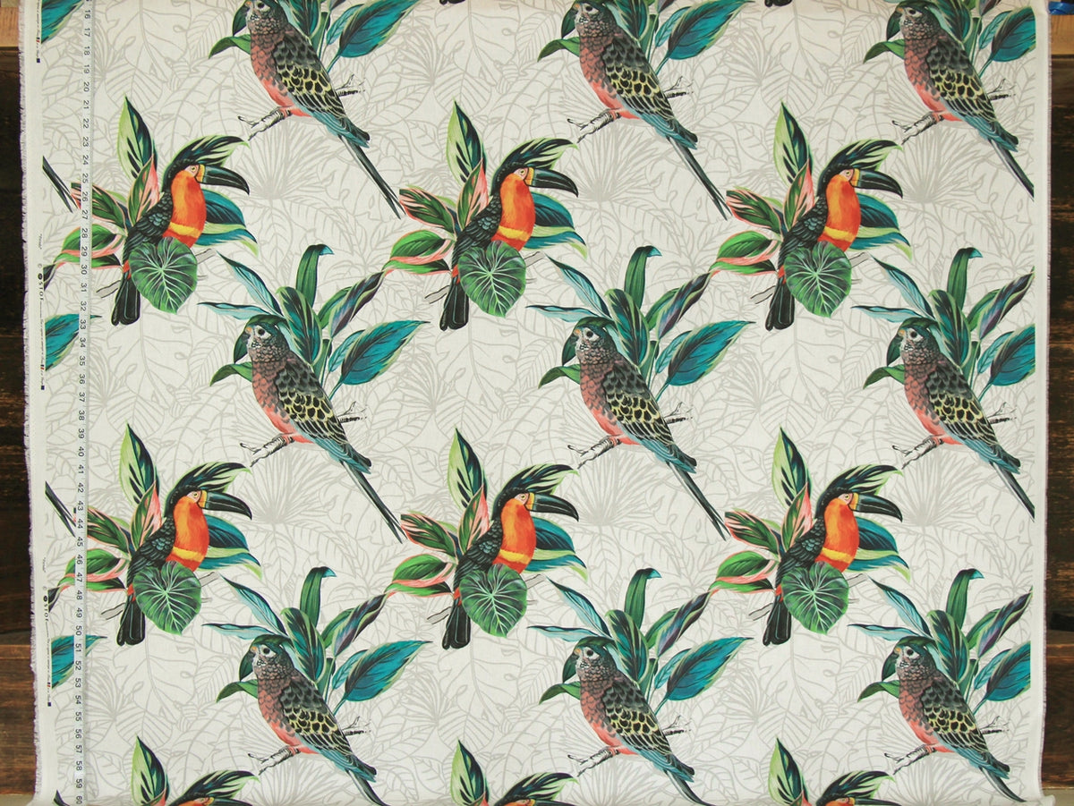 Toucan parrot parakeet budgie fabric tropical jungle