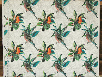 Toucan parrot parakeet budgie fabric tropical jungle