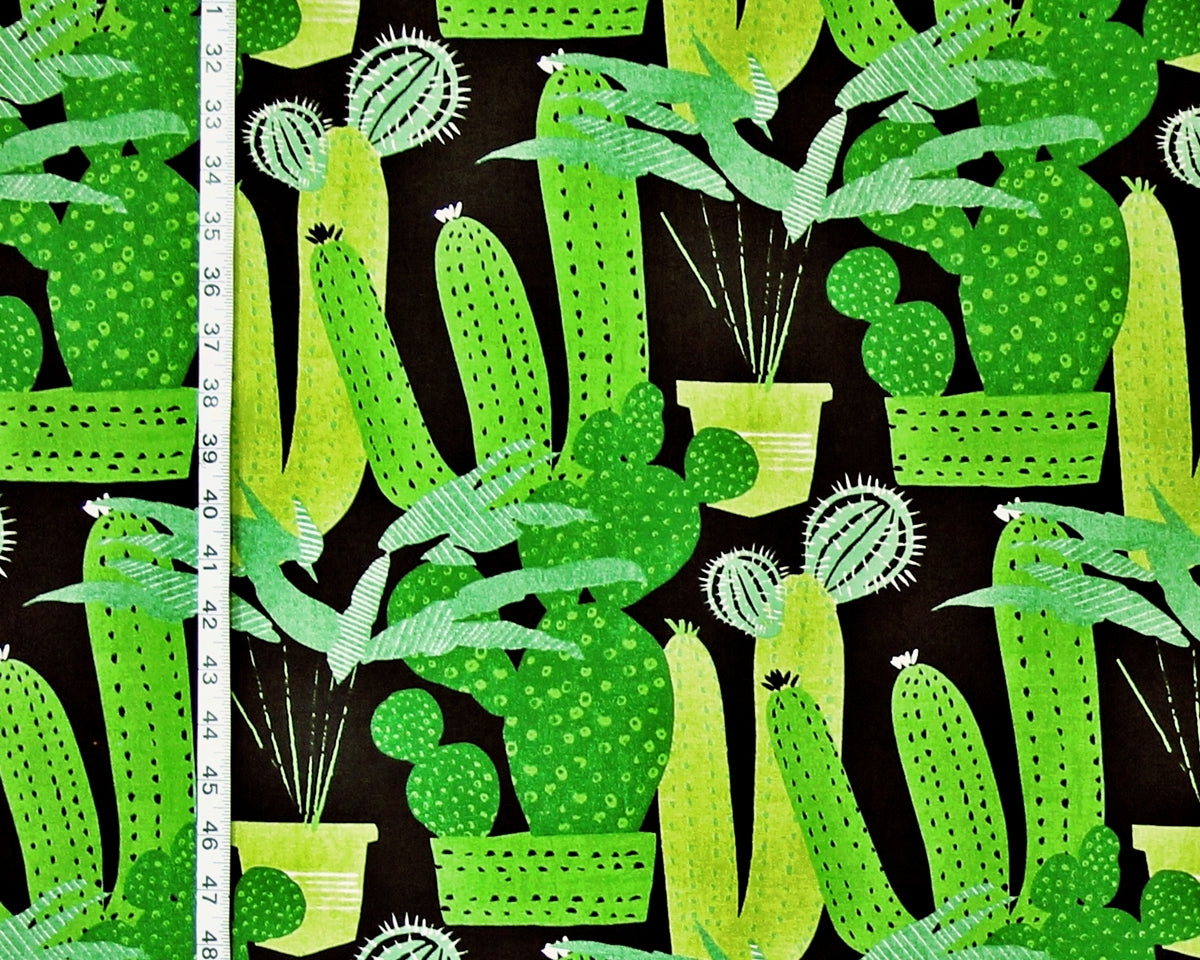 Green cactus fabric tequila retro