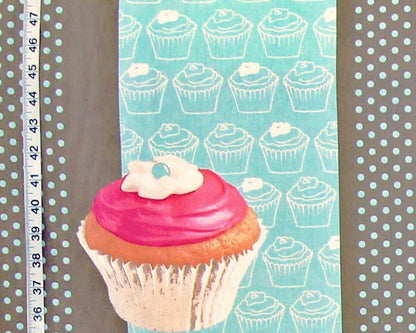 Cupcake Fabric Polka Dot Stripe