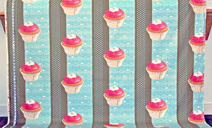 Cupcake Fabric Polka Dot Stripe