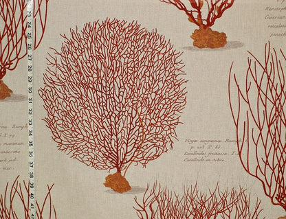 Red Coral Fabric Sea Fan Ocean Botanical