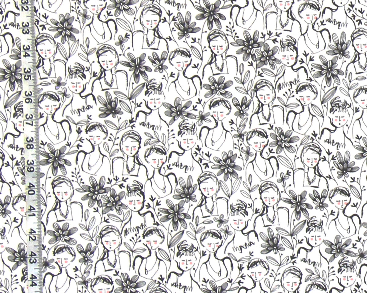 French girl fabric