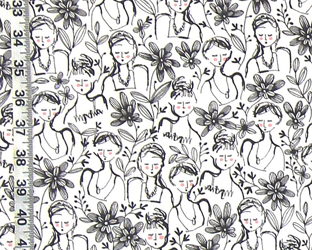 French girl fabric