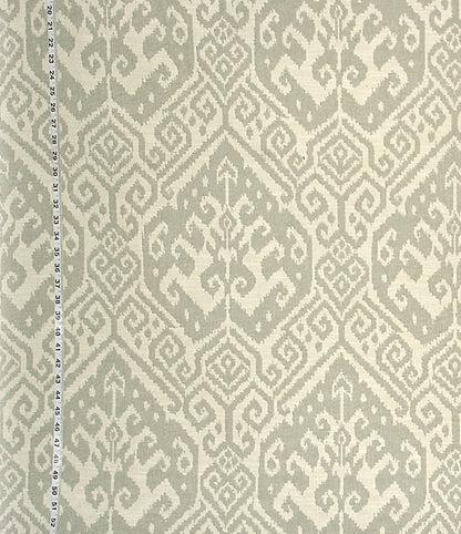 Ikat Fabric Grey Green Ethnic Upholstery Material