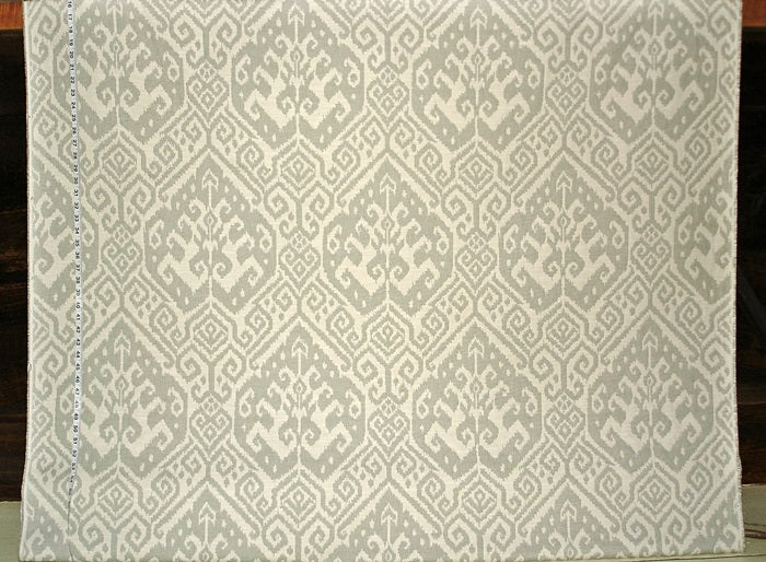 Ikat Fabric Grey Green Ethnic Upholstery Material