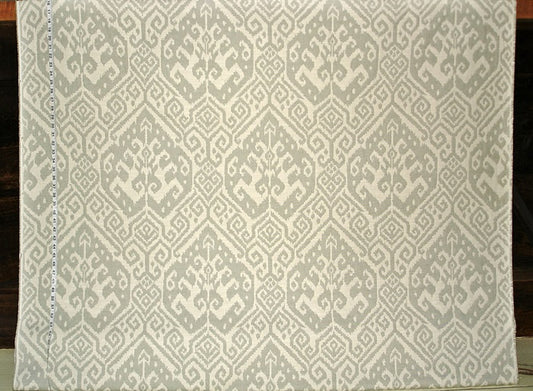 Ikat Fabric Grey Green Ethnic Upholstery Material