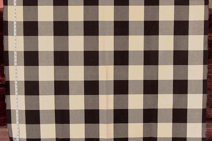 4" Large Black Buffalo Check Fabric