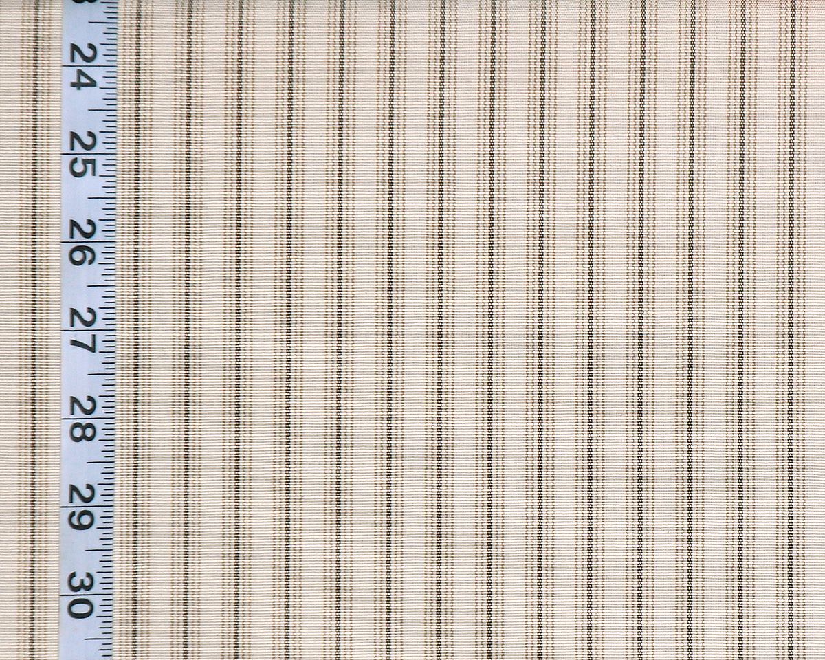 Brown ticking stripe fabric ombred