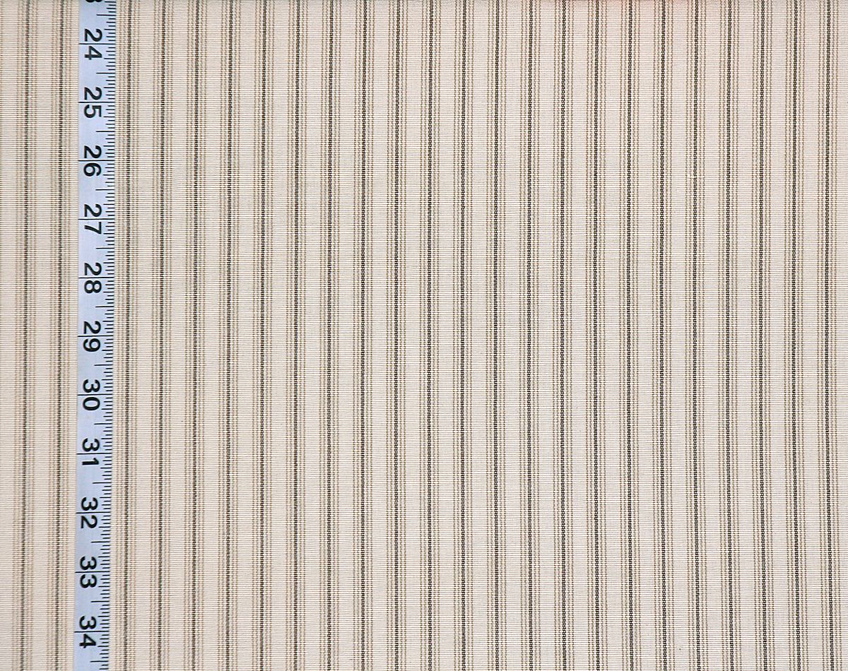 Brown ticking stripe fabric ombred